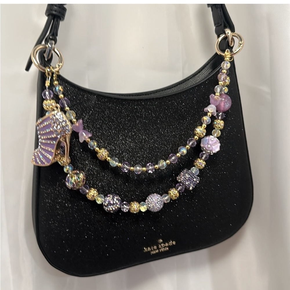 Purple/Gold Purse Handbag Charm ONLY Bag NOT included Detatchable Strap NWOT